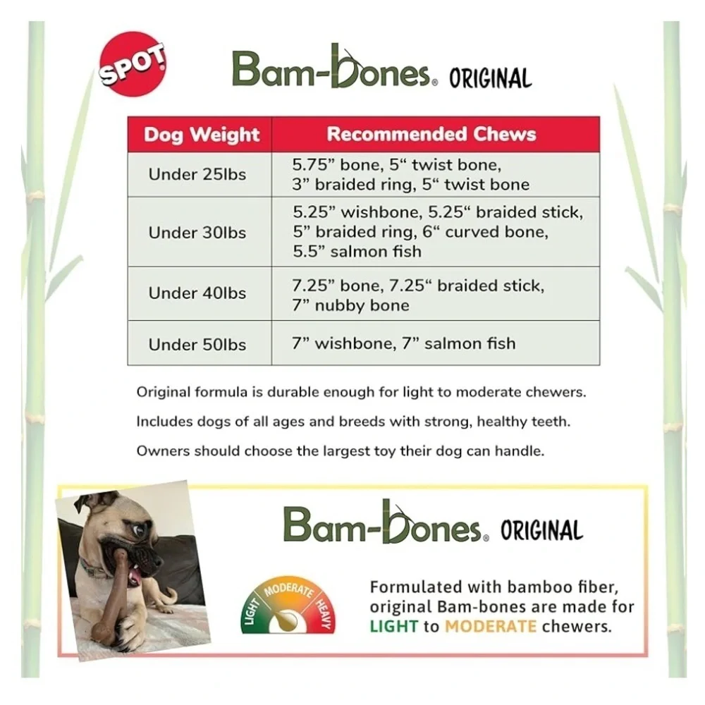 Spot Bam-bones Plus Chew Toy for Dogs - Chicken Flavor- NWT